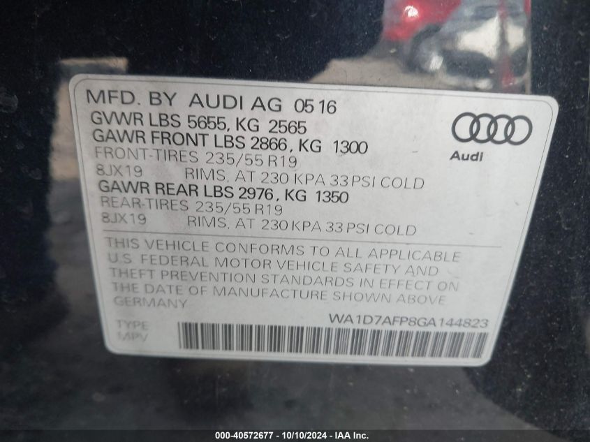 WA1D7AFP8GA144823 2016 Audi Q5 3.0T Premium Plus