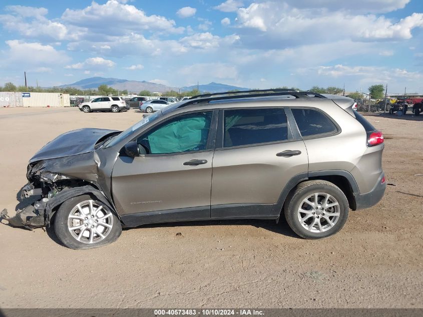 2016 Jeep Cherokee Sport VIN: 1C4PJLAS9GW362607 Lot: 40573483