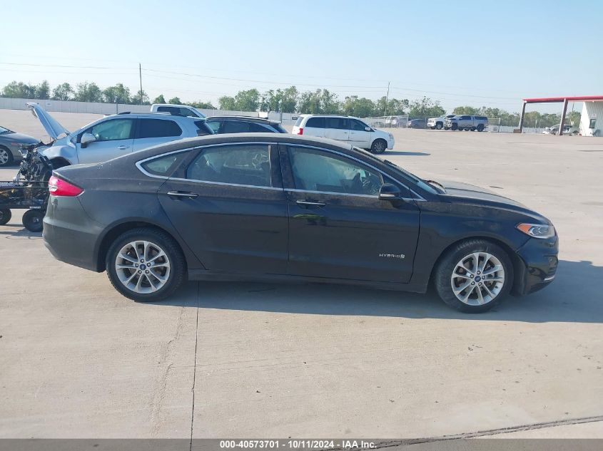 2019 Ford Fusion Sel VIN: 3FA6P0MU7KR110555 Lot: 40573701