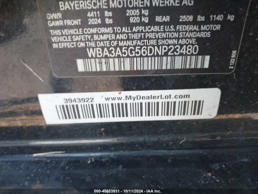 WBA3A5G56DNP23480 2013 BMW 328 I