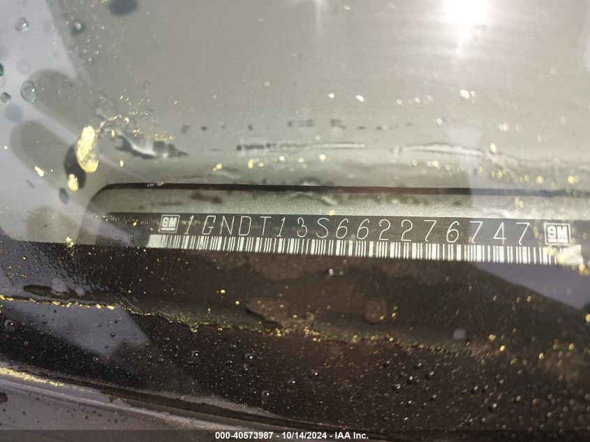 2006 Chevrolet Trailblazer Ls/Lt VIN: 1GNDT13S662276747 Lot: 40573987