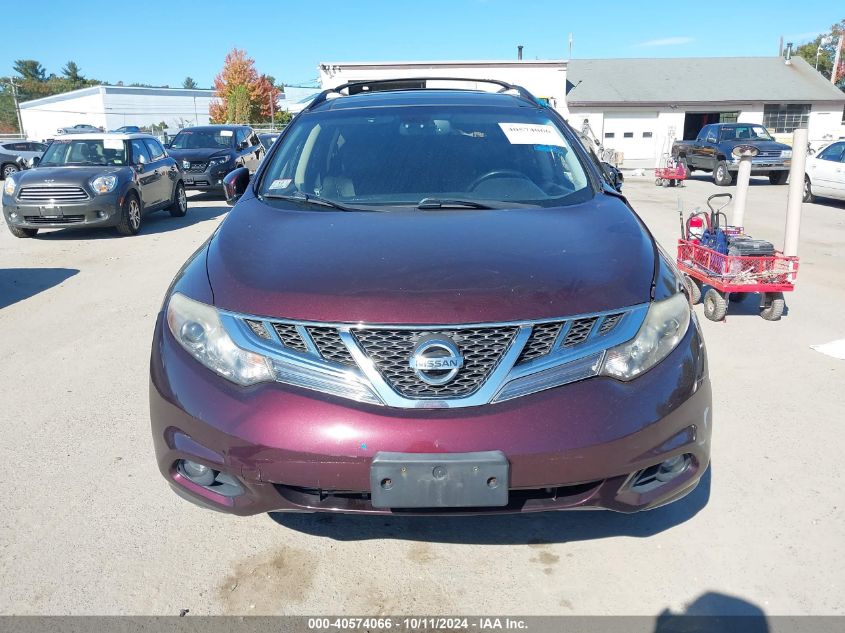 2013 Nissan Murano Sl VIN: JN8AZ1MW1DW305884 Lot: 40574066