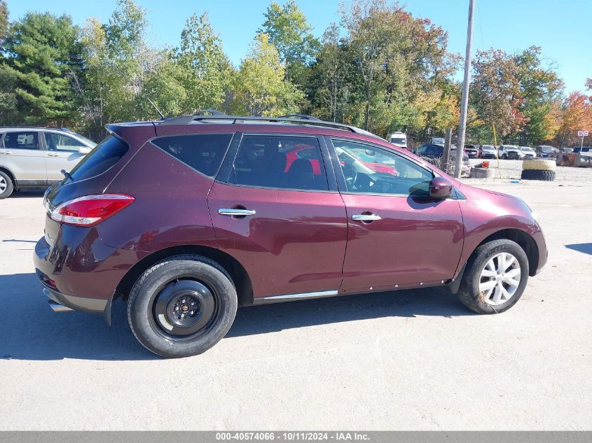 2013 Nissan Murano Sl VIN: JN8AZ1MW1DW305884 Lot: 40574066