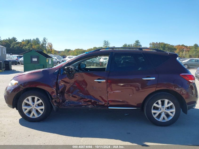 2013 Nissan Murano Sl VIN: JN8AZ1MW1DW305884 Lot: 40574066