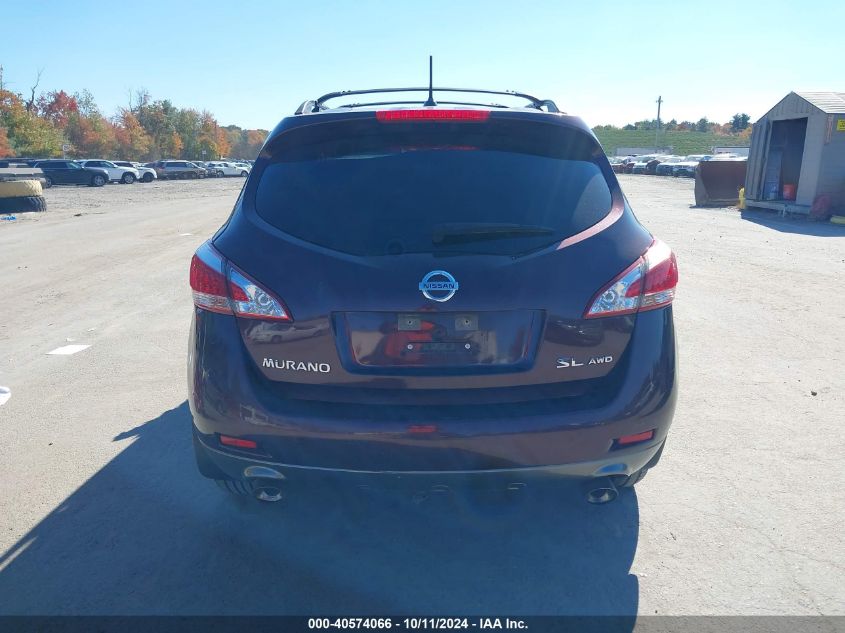 2013 Nissan Murano Sl VIN: JN8AZ1MW1DW305884 Lot: 40574066