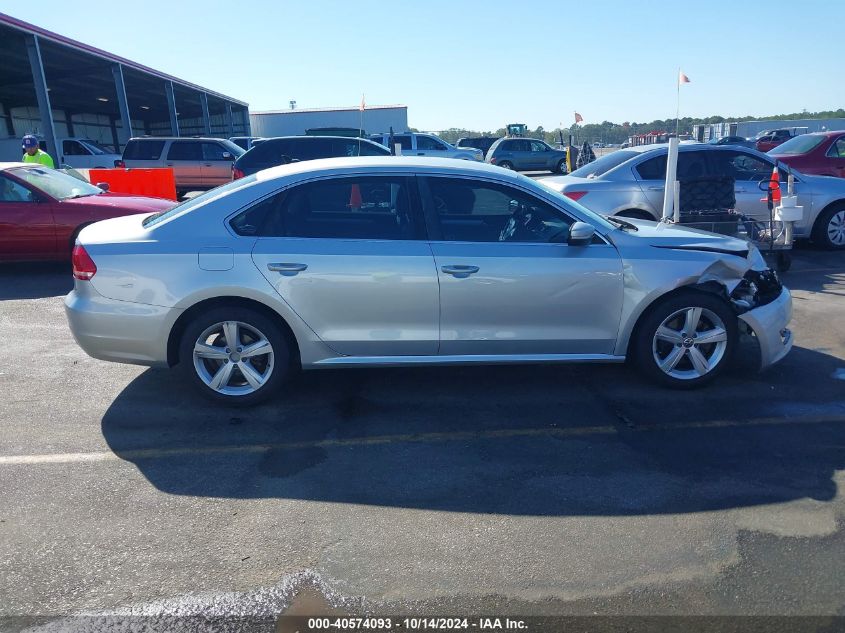 2013 Volkswagen Passat 2.5L Se VIN: 1VWBP7A30DC030252 Lot: 40574093