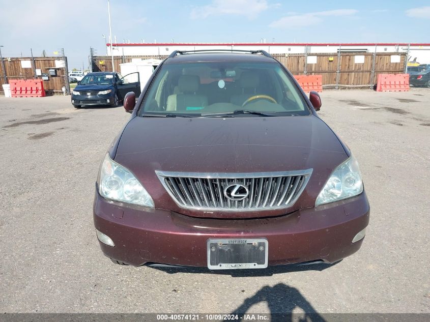 2008 Lexus Rx 350 VIN: JTJHK31U982038100 Lot: 40574121