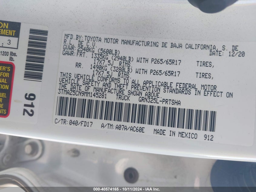 2021 TOYOTA TACOMA TRD SPORT - 3TMAZ5CN9MM145281