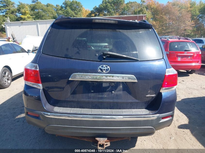 2012 Toyota Highlander Se V6 VIN: 5TDBK3EH6CS134709 Lot: 40574348