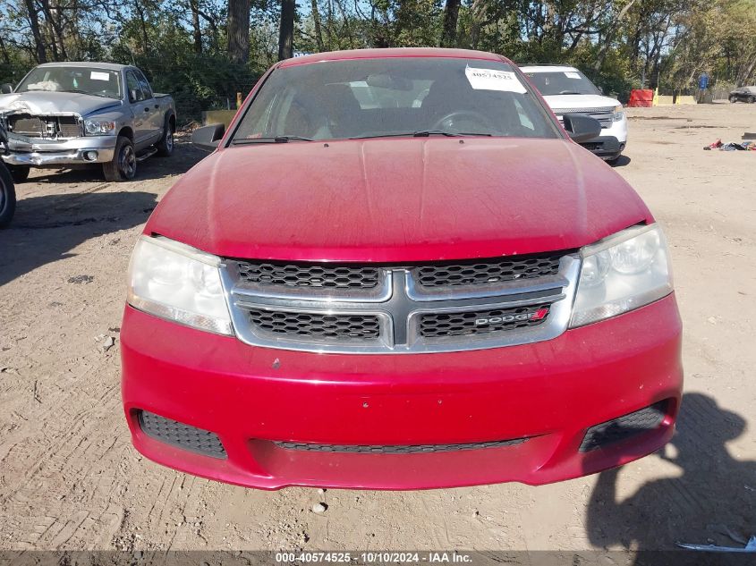 2013 Dodge Avenger Se VIN: 1C3CDZAB2DN685086 Lot: 40574525