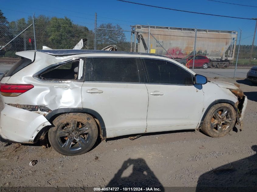 2019 TOYOTA HIGHLANDER LIMITED PLATINUM - 5TDYZRFH3KS341614