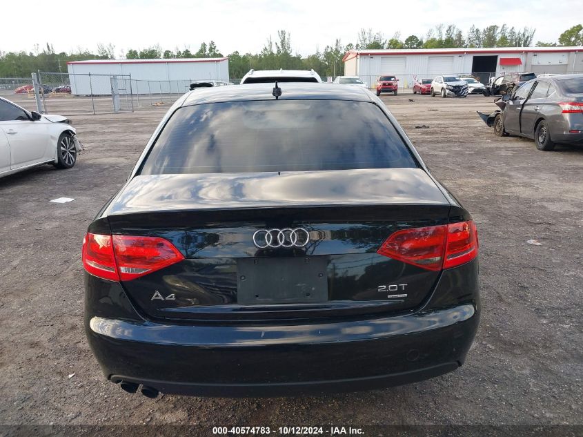 2012 Audi A4 Premium VIN: WAUBFAFL0CA112372 Lot: 40574783