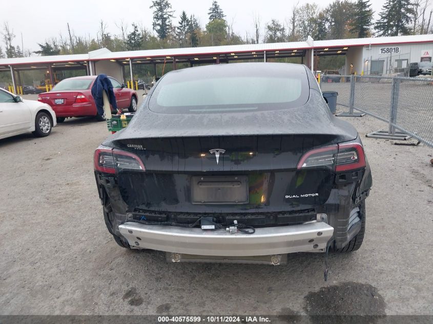 2020 Tesla Model 3 Long Range Dual Motor All-Wheel Drive VIN: 5YJ3E1EB1LF599978 Lot: 40575599