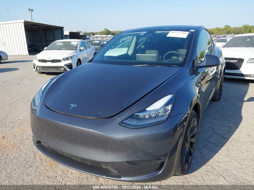 2022 Tesla Model Y Long Range Dual Motor All-Wheel Drive VIN: 7SAYGDEE2NA009124 Lot: 40575788