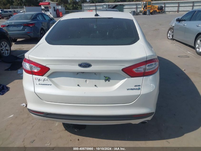 2013 Ford Fusion Hybrid Se VIN: 3FA6P0LU3DR226775 Lot: 40575980