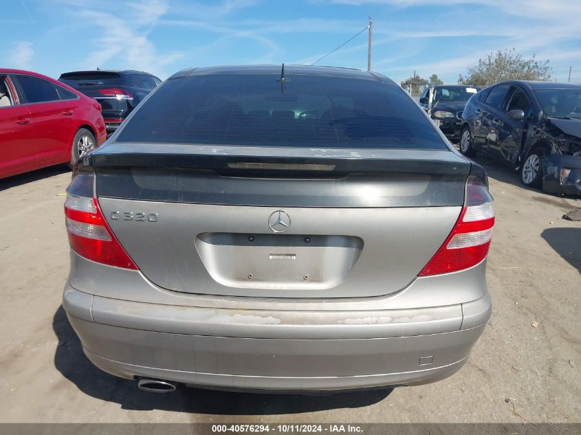 2005 Mercedes-Benz C 320 Sport VIN: WDBRN64J75A654427 Lot: 40576294