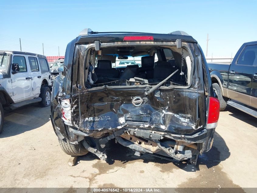 2008 Nissan Armada Se VIN: 5N1BA08D28N627998 Lot: 40576542