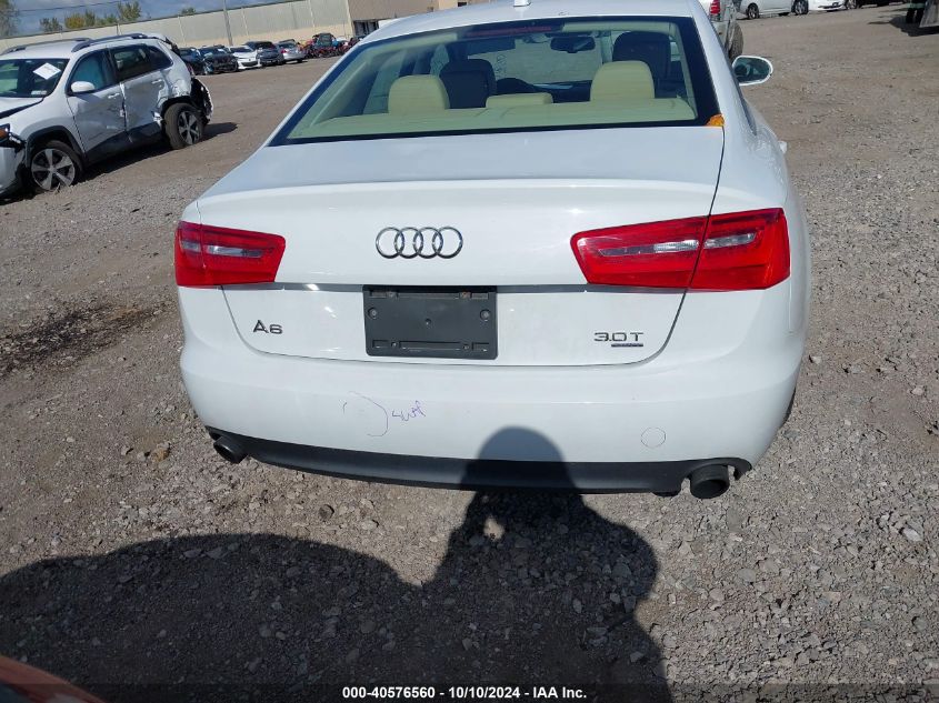 2013 Audi A6 3.0T Premium VIN: WAUFGAFCXDN129558 Lot: 40576560