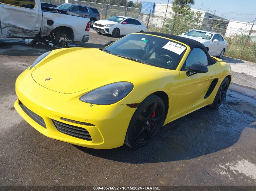 2019 Porsche 718 Boxster VIN: WP0CA2A87KS210144 Lot: 40576692