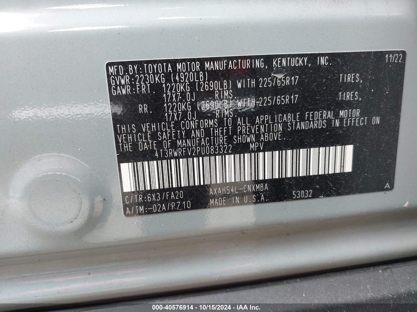 2023 TOYOTA RAV4 HYBRID XLE - 4T3RWRFV2PU083322