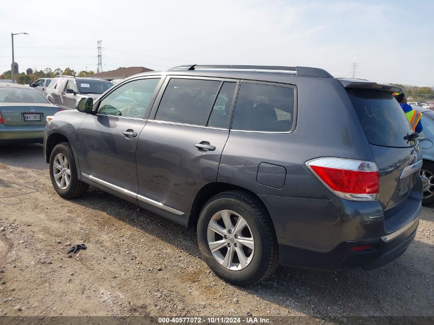 2013 Toyota Highlander Plus/Se VIN: 5TDBK3EHXDS216623 Lot: 40577072