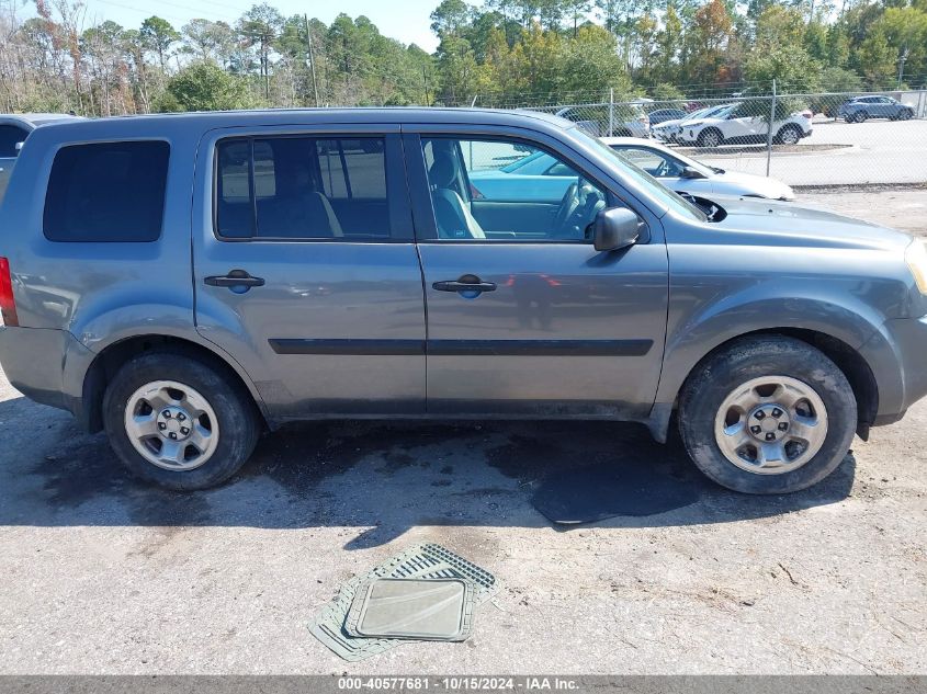 2011 Honda Pilot Lx VIN: 5FNYF3H24BB042894 Lot: 40577681