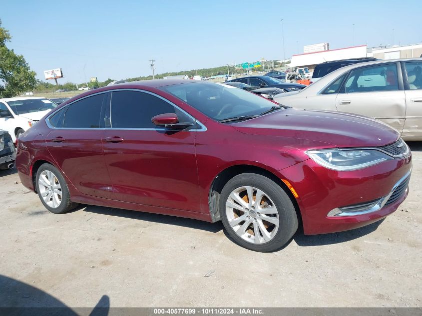 2016 Chrysler 200 Limited VIN: 1C3CCCABXGN117320 Lot: 40577699