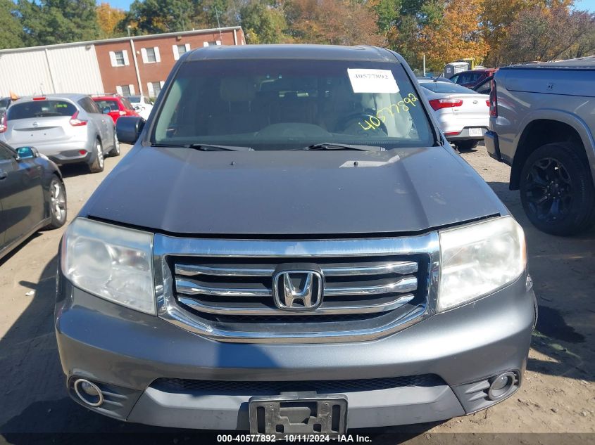 2012 Honda Pilot Ex-L VIN: 5FNYF4H55CB038273 Lot: 40577892