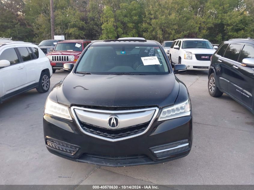 2015 Acura Mdx VIN: 5FRYD3H21FB011886 Lot: 40578630