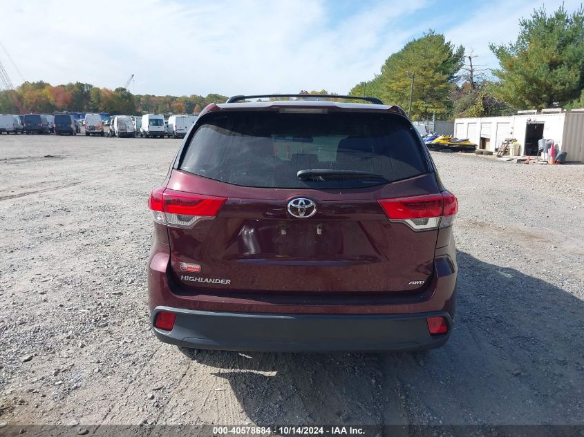 2019 Toyota Highlander Le VIN: 5TDBZRFH4KS936736 Lot: 40578684