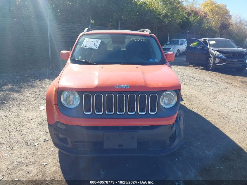 2016 Jeep Renegade Latitude VIN: ZACCJBBT7GPC60476 Lot: 40578779