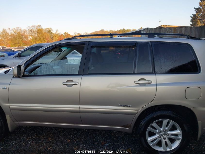 2006 Toyota Highlander Hybrid Limited V6 VIN: JTEDW21A560015732 Lot: 40579531