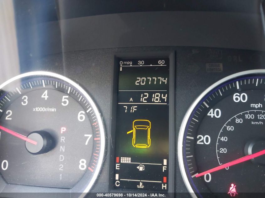 2009 Honda Cr-V Exl VIN: JHLRE38769C000207 Lot: 40579698