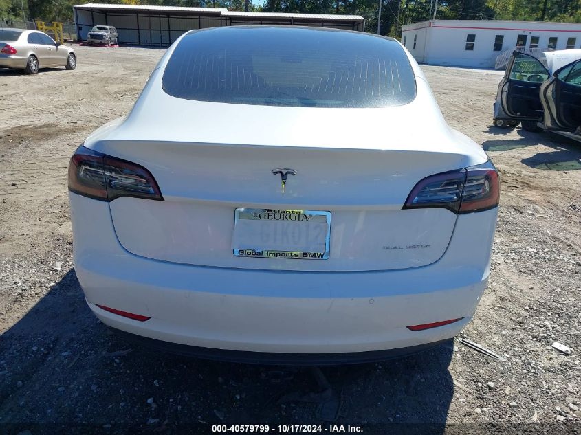 2020 Tesla Model 3 Long Range Dual Motor All-Wheel Drive VIN: 5YJ3E1EB1LF651190 Lot: 40579799