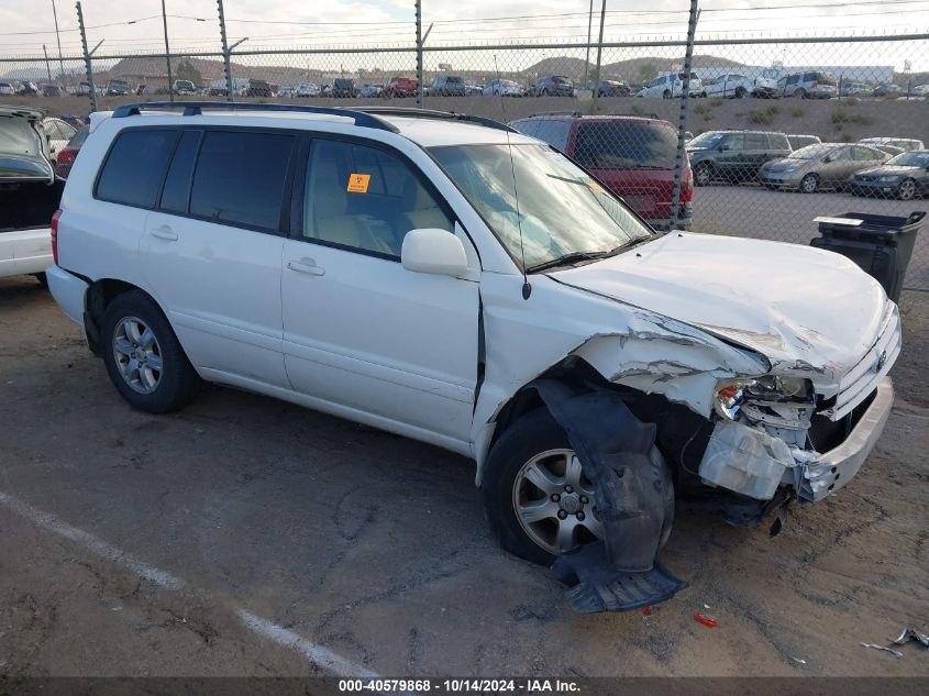 2003 Toyota Highlander Limited VIN: JTEGF21AX30086739 Lot: 40579868