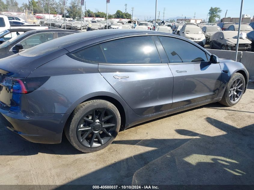 2022 Tesla Model 3 Rear-Wheel Drive VIN: 5YJ3E1EA9NF344070 Lot: 40580037