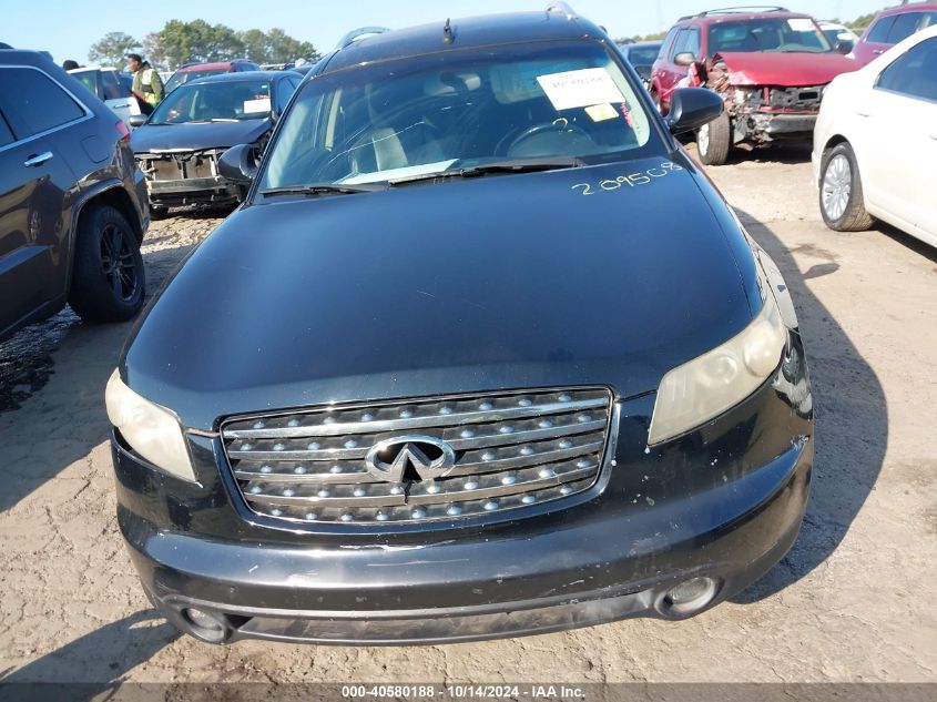 2005 Infiniti Fx35 VIN: JNRAS08W85X209508 Lot: 40580188