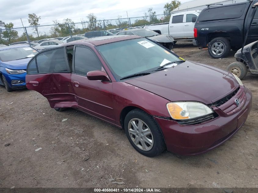 2003 Honda Civic Ex VIN: 2HGES26873H547132 Lot: 40580481