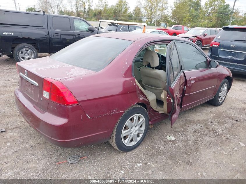 2003 Honda Civic Ex VIN: 2HGES26873H547132 Lot: 40580481