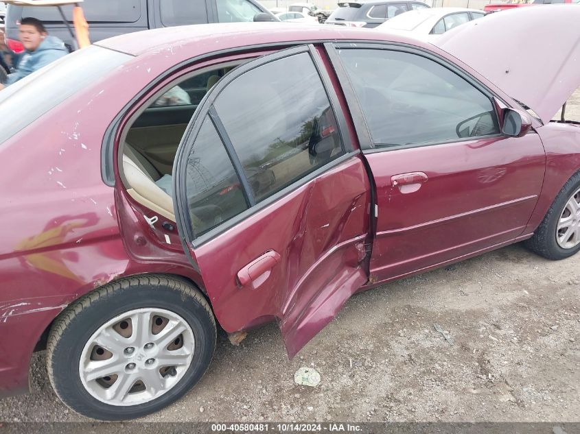 2003 Honda Civic Ex VIN: 2HGES26873H547132 Lot: 40580481