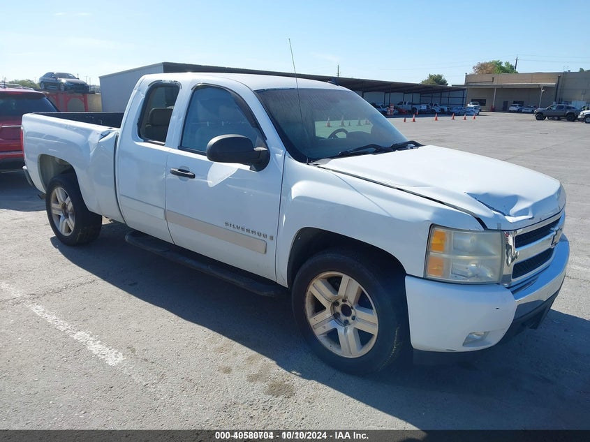 2007 Chevrolet Silverado 1500 Lt2 white truck gasoline 2GCEC19J371566909 photo #1