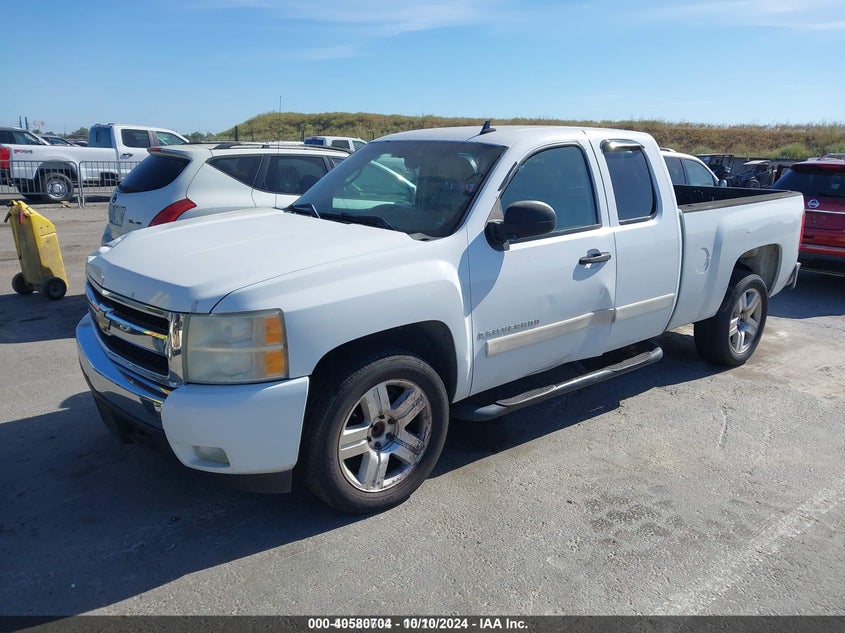 2007 Chevrolet Silverado 1500 Lt2 white truck gasoline 2GCEC19J371566909 photo #3