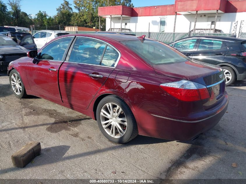 2011 Hyundai Genesis 3.8 VIN: KMHGC4DE5BU122461 Lot: 40580733