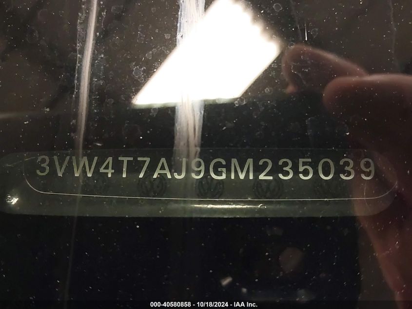 2016 Volkswagen Jetta 2.0T Gli Sel VIN: 3VW4T7AJ9GM235039 Lot: 40580858