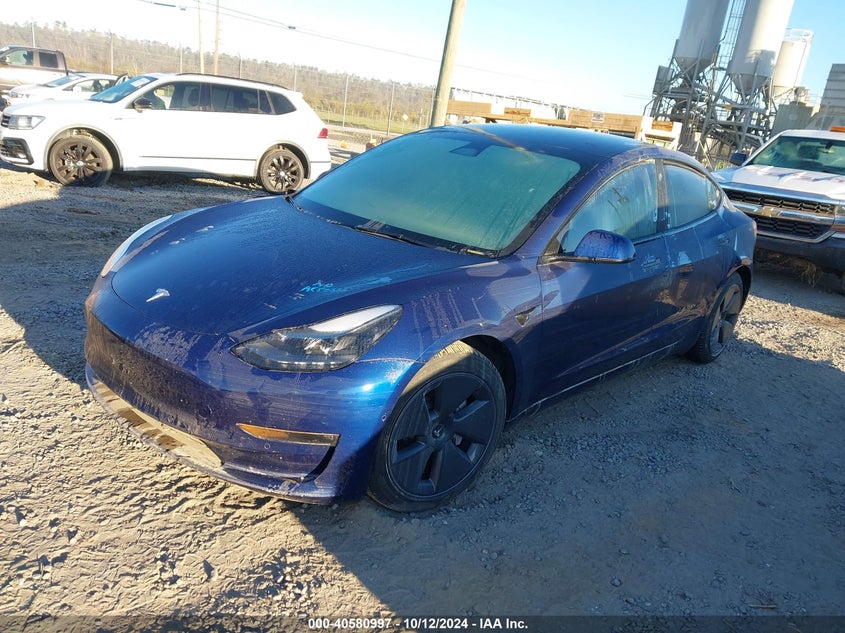 VIN 5YJ3E1EBXNF192714 2022 TESLA MODEL 3 LONG RANGE DUAL MOTOR ALL-WHEEL DRIVE