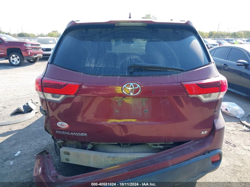 2017 Toyota Highlander Se VIN: 5TDKZRFH4HS522056 Lot: 40581024