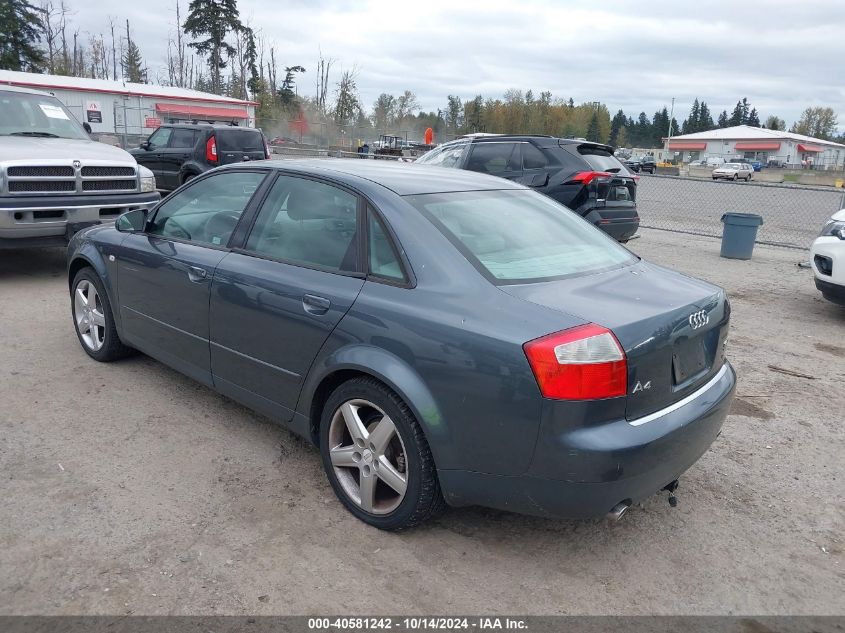 2003 Audi A4 1.8T VIN: WAULC68E83A280530 Lot: 40581242