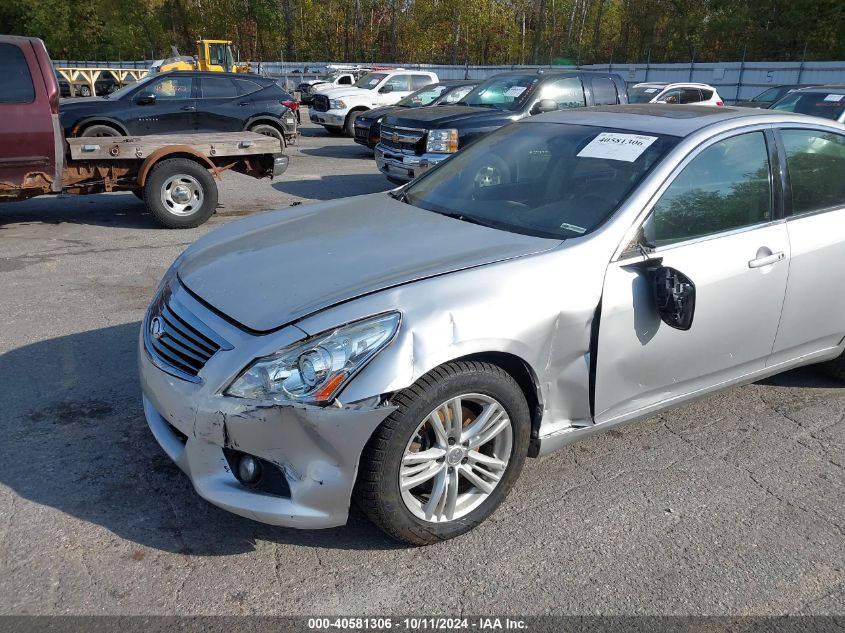 2012 Infiniti G25X VIN: JN1DV6AR9CM730072 Lot: 40581306