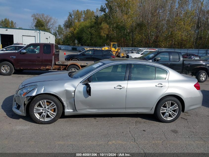 2012 Infiniti G25X VIN: JN1DV6AR9CM730072 Lot: 40581306