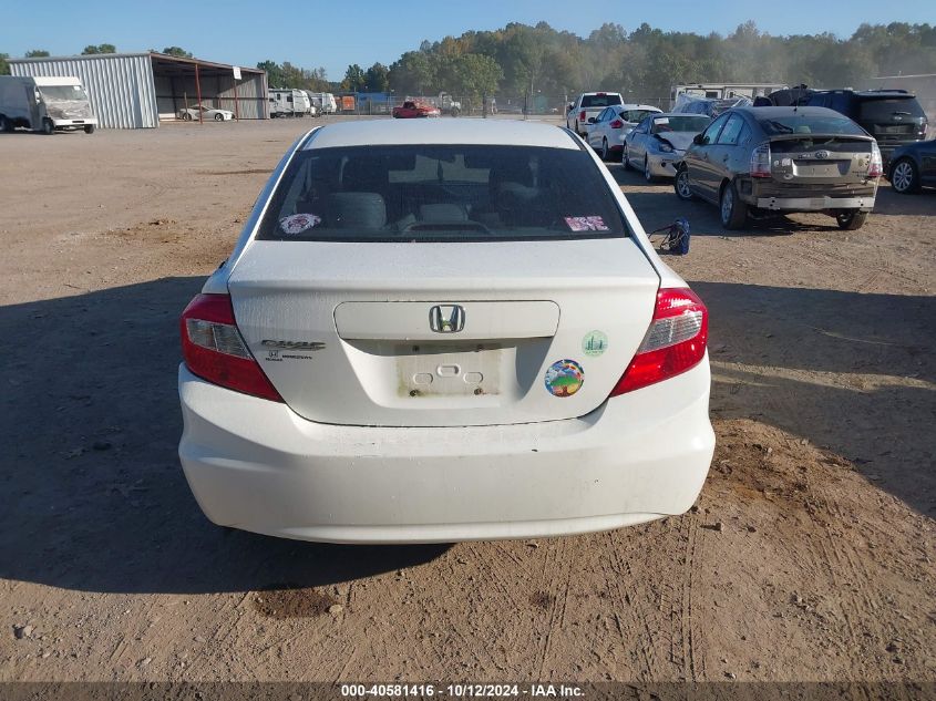 2012 Honda Civic Lx VIN: 2HGFB2F50CH328703 Lot: 40581416